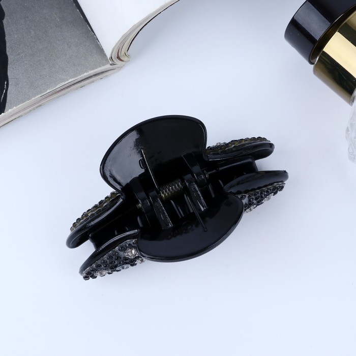 Краб для волос Краб для волос "Скарлет" овал, 7 см, чёрный