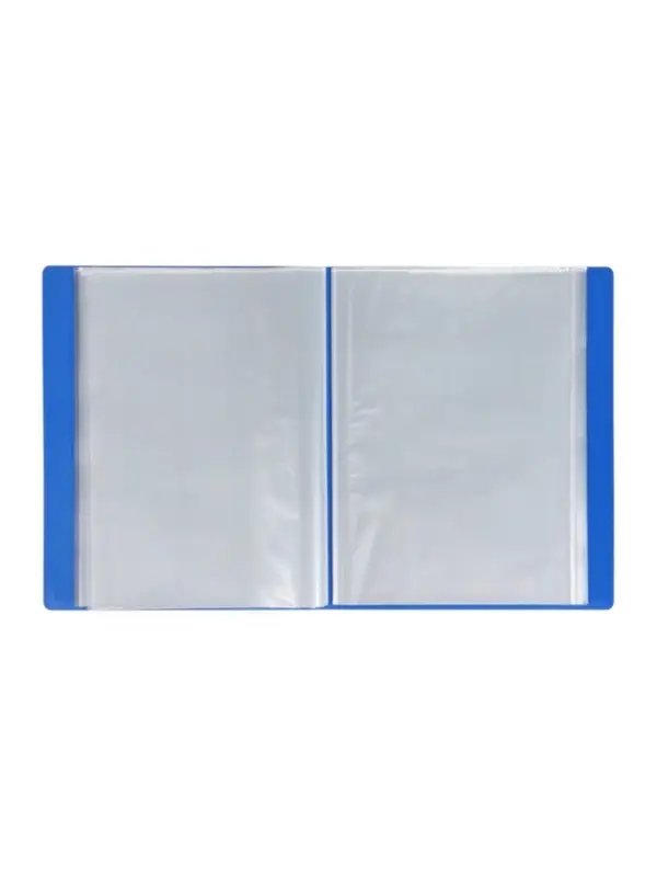 Папка с 100 вкладышами А4, 700 мкм, Calligrata, карман на корешке, синяя