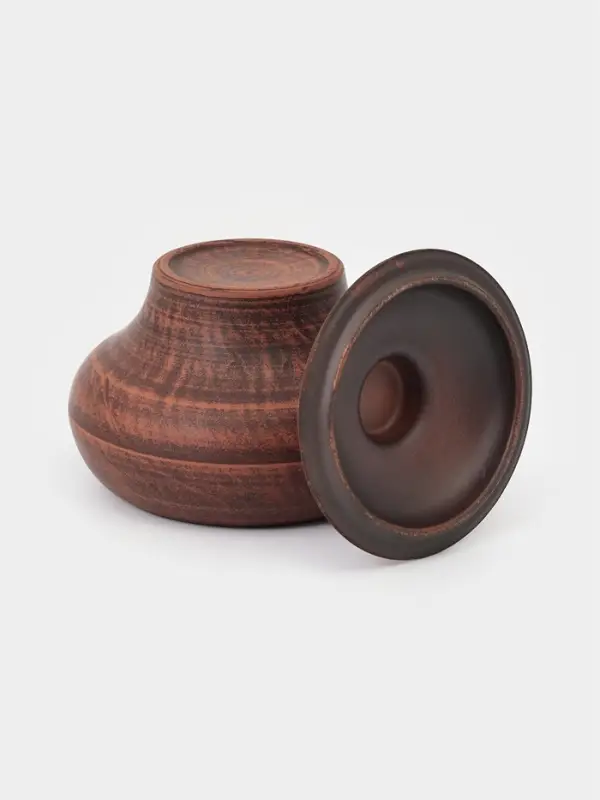 Горшочки для запекания &laquo;Гладкий&raquo;, набор 2 шт., 600 мл, 14&times;13 см, красная глина