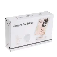 Зеркало KZ-06, подсветка, 26.5 х 16 х 12 см, 22 диода, сенсорная кнопка, белое