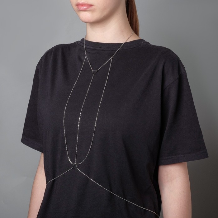 Портупея «Геометрия» треугольники, цвет серебро Портупея «Геометрия» треугольники, цвет серебро