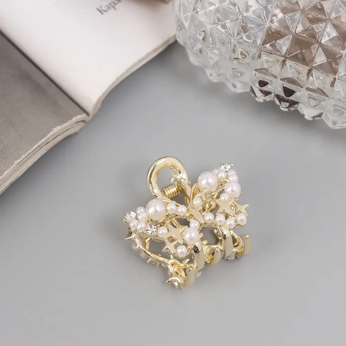 Крабик для волос &laquo;Саманта галант&raquo;, бабочка, 3 см, золотистый