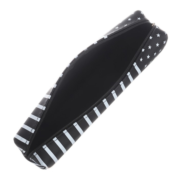 Пенал школьный, на молнии силиконовый Пенал школьный, на молнии силиконовый "Эйфелева башня" звезды