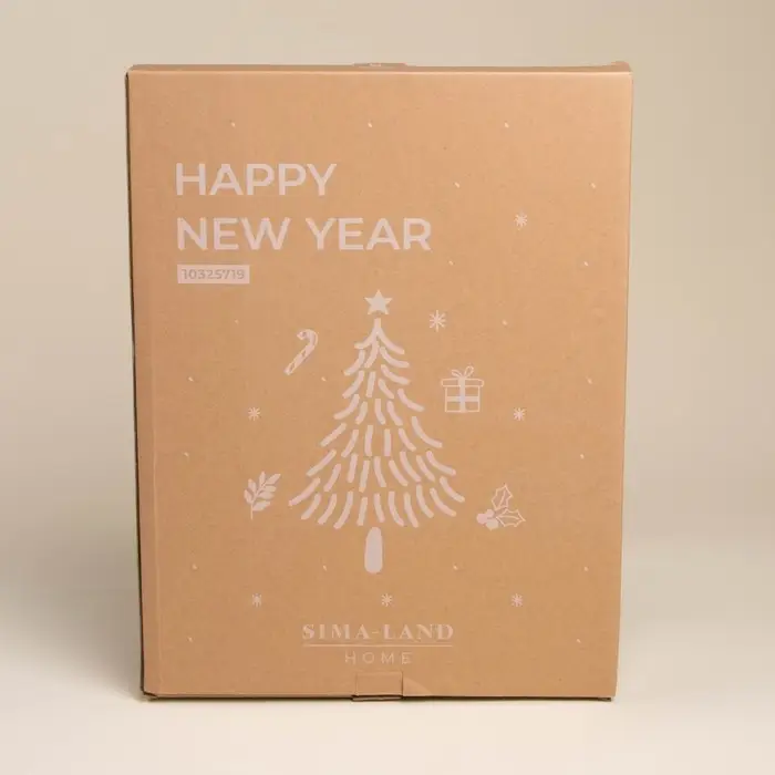 Тарелка новогодняя SL Home &laquo;Ёлка&raquo;, 28.5&times;29&times;3 см, керамика, белая