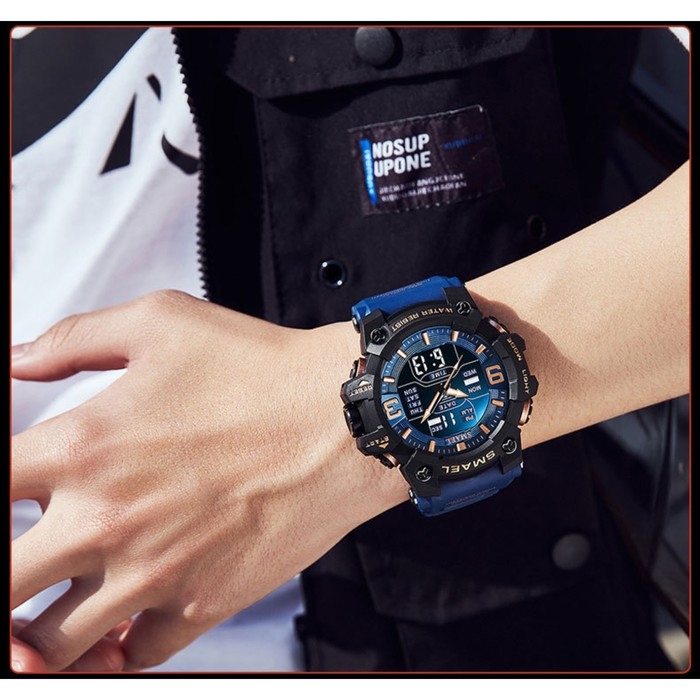 Часы наручные электронные, с будильником, d-5.8 см, ремешок l-26 см, 5 ATM, синий ремешок Часы наручные электронные, с будильником, d-5.8 см, ремешок l-26 см, 5 ATM, синий ремешок