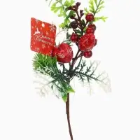 Еловая ветка декоративная &laquo;Зимнее волшебство. Грёзы&raquo;, 19 см