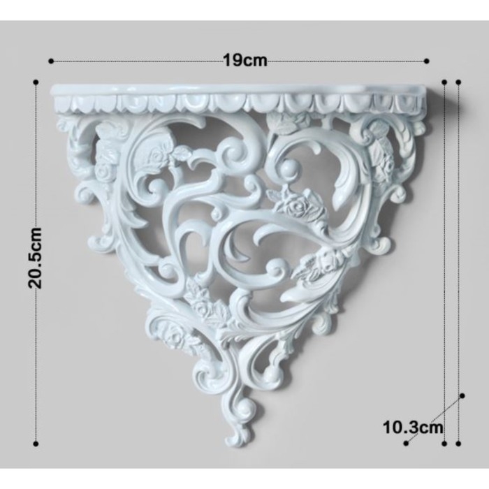 Декор настенный-полка, 20.5 x 19 см, белая Декор настенный-полка, 20.5 x 19 см, белая
