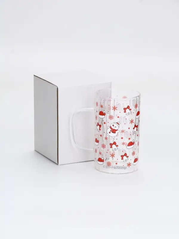 Кружка стеклянная «Новый год», 350 мл