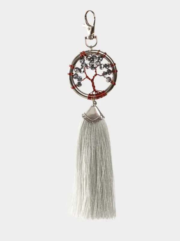 Брелок ловец снов Брелок ловец снов "Древо жизни" 19 см, цв. серебристый