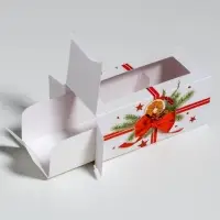 Коробочка для макарун «Подарок» 12 х 5,5 х 5,5 см
