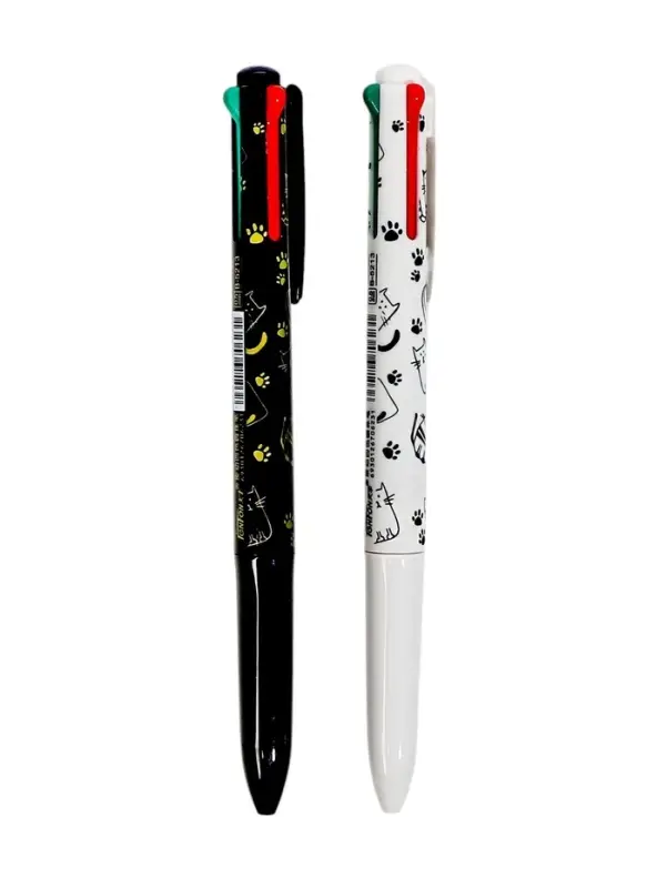 Ручка шариковая многоцветная, автоматическая 4 цвета, корпус с рисунком, МИКС Ручка шариковая многоцветная, автоматическая 4 цвета, корпус с рисунком, МИКС