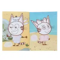 Аппликации с раскрасками &laquo;Три кота и море приключений. Наше лето&raquo;, А5, 14 стр.