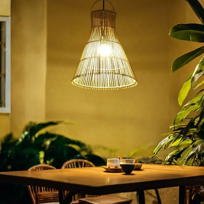 Светильник потолочный из ротанга Светильник потолочный из ротанга "Ади" 1х120Вт, Е27, 30х30х35 см