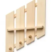 Полка - вешалка "Зебра" 3 крючка 33х51х10 см