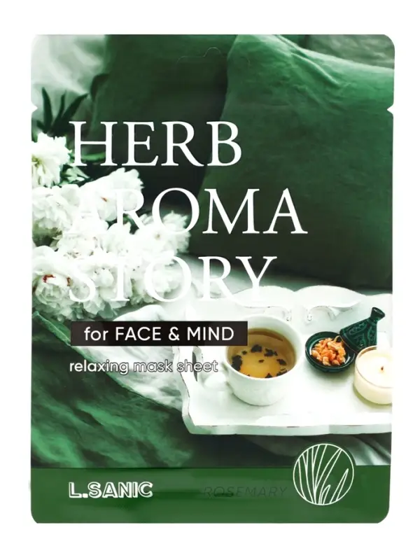 Тканевая маска с экстрактом розмарина и эффектом ароматерапии, 25мл, L.Sanic