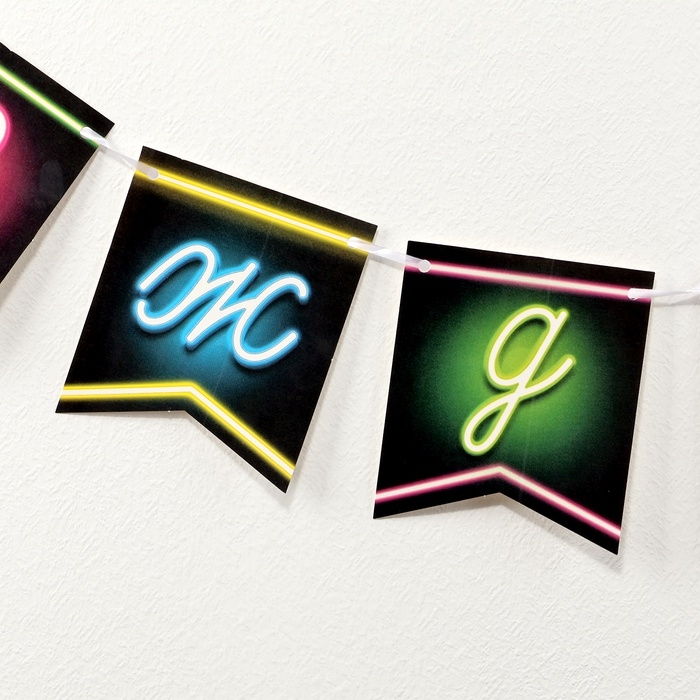 Гирлянда бумажная на ленте «Шары неон» Гирлянда бумажная на ленте «Шары неон»