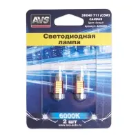 SV040 T11/белый/ (SV8,5) CANBUS 6 SMD 7020 31мм 12V., блистер 2 шт