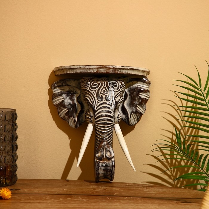 Панно настенное Панно настенное "Голова слона" албезия 30х12х32 см