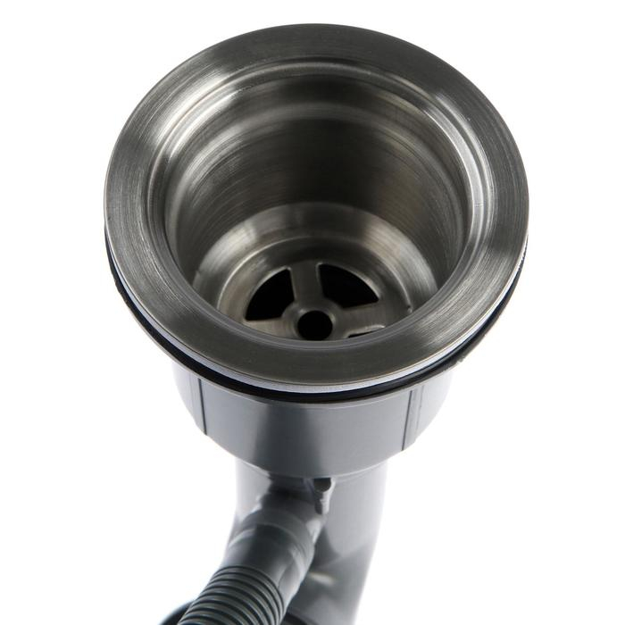 Мойка кухонная AFLORN AF97851-L, врезная, левая, S=3,0 и 0,8 мм, 78х51х22 см, сифон, сатин Мойка кухонная AFLORN AF97851-L, врезная, левая, S=3,0 и 0,8 мм, 78х51х22 см, сифон, сатин