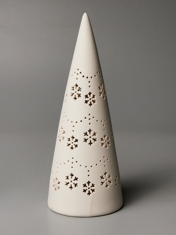 Светодиодная фигура Светодиодная фигура "Елка со снежинками" 22х9х9, 1 LED, LR44x3(в компл.), Т/БЕЛЫЙ