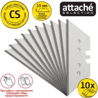 Лезвие для ножей запасное Attache Selection 19мм,трапециевидное,10шт/уп