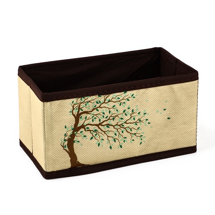 Органайзер для хранения, кофр для белья Органайзер для хранения, кофр для белья "Дерево", 10 х 18 х 10 см