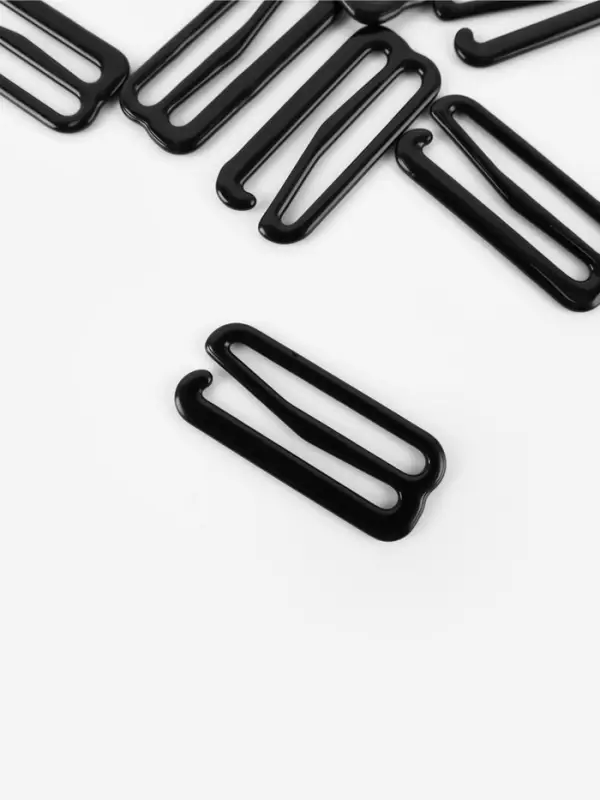 Крючок для бретелей, металлический, 25 мм, 20 шт., чёрный Крючок для бретелей, металлический, 25 мм, 20 шт., чёрный