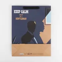 Пакет подарочный крафтовый, упаковка, &laquo;Keep calm&raquo;, L 31 х 40 х 11.5 см