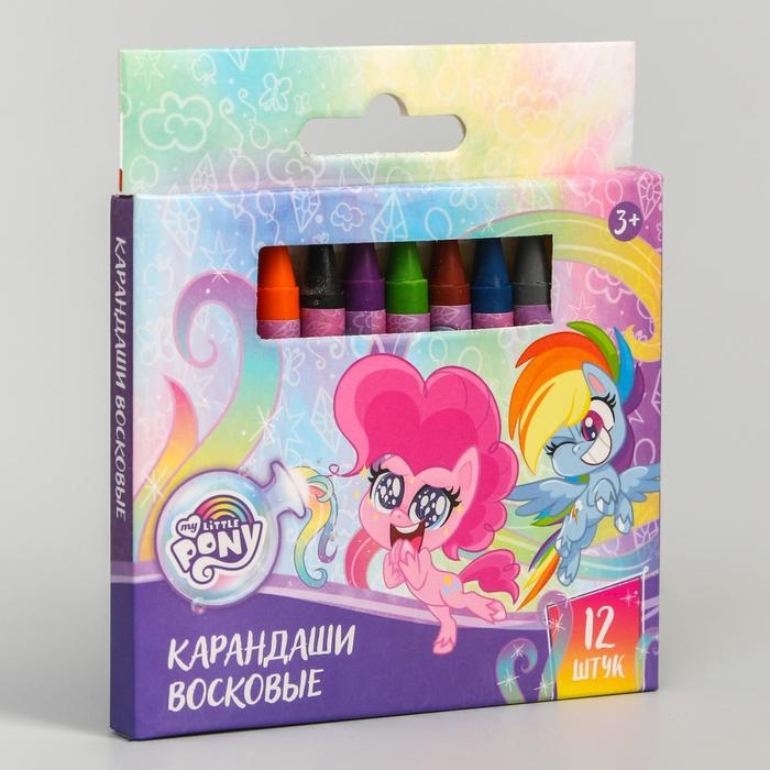 Восковые карандаши, набор 12 цветов, высота 8 см, диаметр 0,8 см, My Little Pony Восковые карандаши, набор 12 цветов, высота 8 см, диаметр 0,8 см, My Little Pony