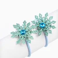 Резинка для волос &laquo;Снежинки&raquo;, набор 2 шт, Холодное сердце