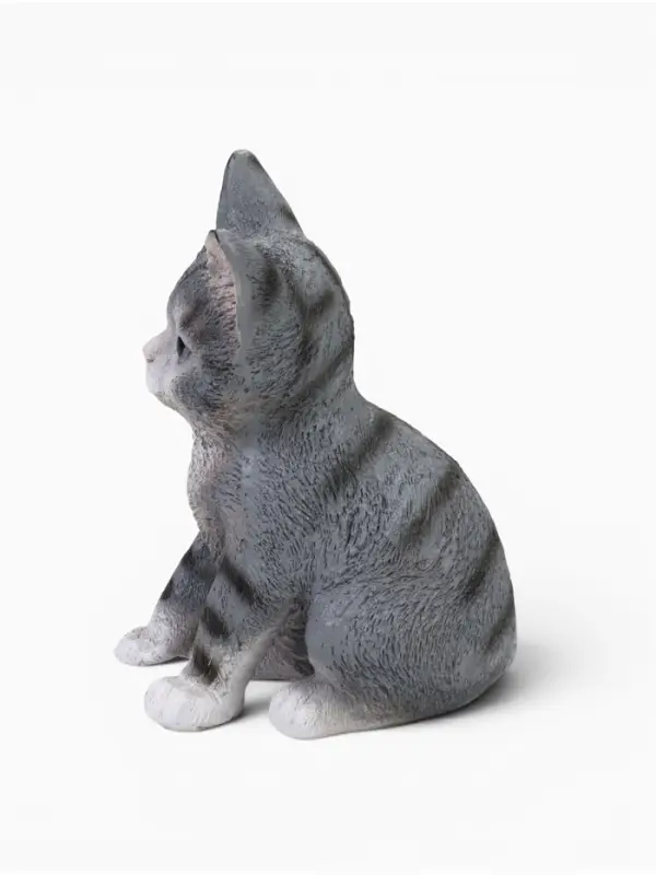 Садовая фигура из полистоуна &laquo;Полосатый Котёнок&raquo;, 20&times;14&times;12 см