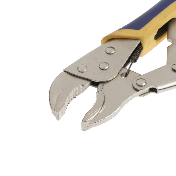 Зажим ручной ТУНДРА, усиленный полукруглый захват, с фиксатором, 2К рукоятки, 250 мм Зажим ручной ТУНДРА, усиленный полукруглый захват, с фиксатором, 2К рукоятки, 250 мм