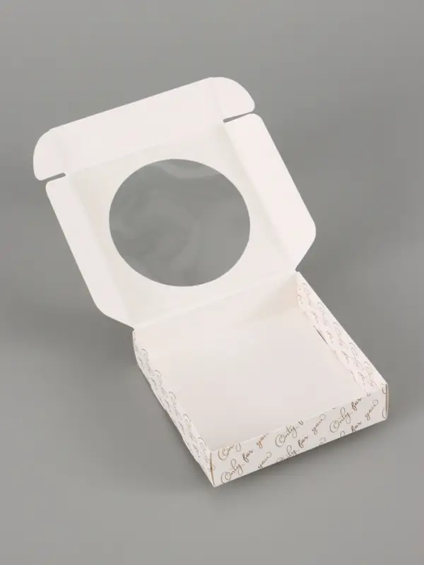 Коробка подарочная самосборная с окном Only for you, 11.5&times;11.5&times;3 см