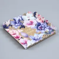 Коробка для печенья, кондитерская упаковка с пластиковой крышкой, &laquo;Для тебя&raquo;, 21&times;21&times;3 см