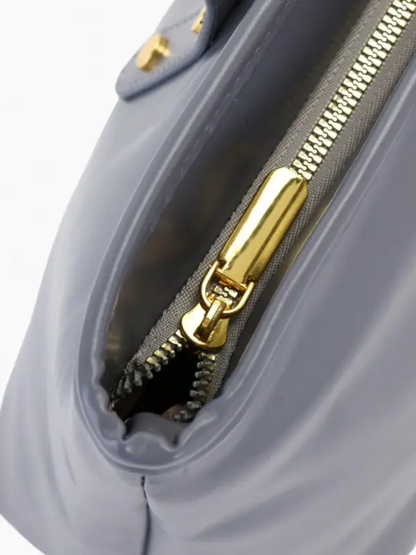 Сумка-шопер женская на молнии, размер 30.5&times;12&times;27 см, однотонная, серая