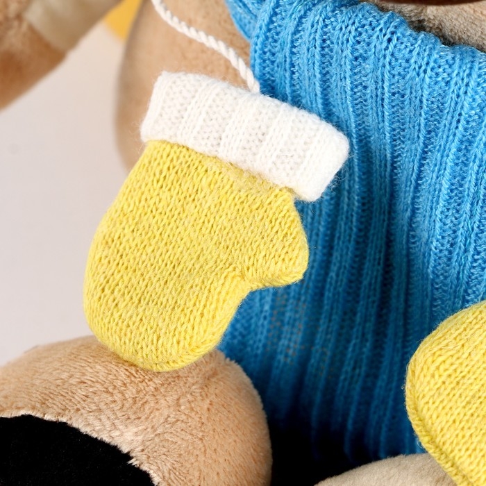 Мягкая игрушка «Боня», в шапке и шарфе, 25 см