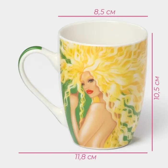 Кружка фарфоровая Доляна «Златовласка», 350 мл Кружка фарфоровая Доляна «Златовласка», 350 мл