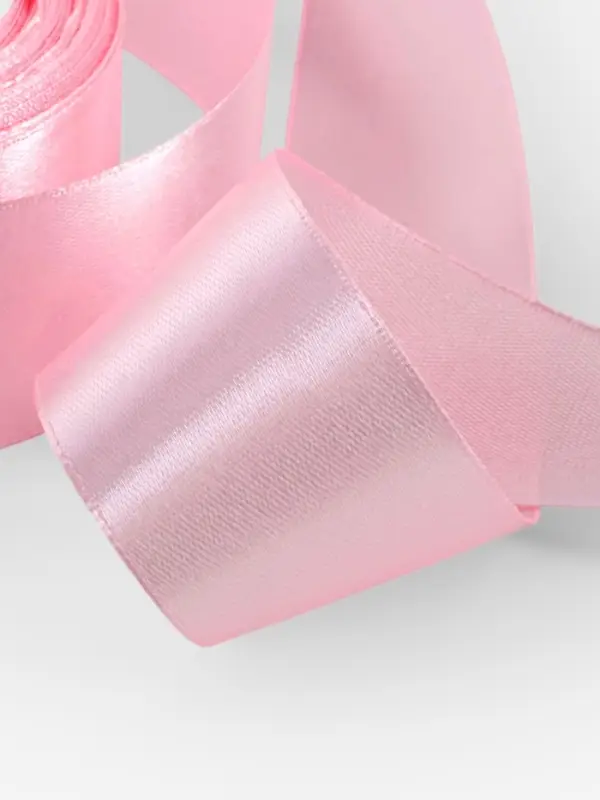 Лента атласная, 40 мм, 23&plusmn;1 м, пастельно-розовая