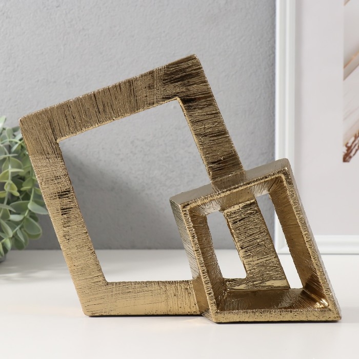 Сувенир керамика  Сувенир керамика "Абстракция. Два квадрата" золото 25,5х5,5х20,5 см