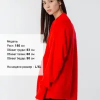 Джемпер оверсайз унисекс Stated в сумке, красный, размер S/M