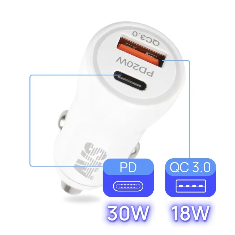 Автомобильное ЗУ AVS UC-613, 1 QC USB/1 PD Type-C, 6.0 А, 38 Вт (A40787S)