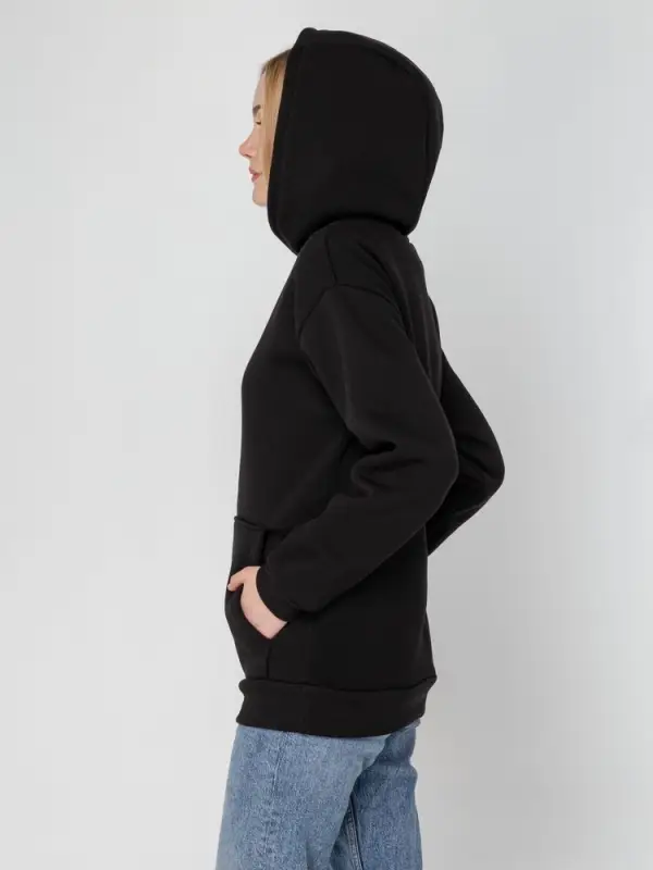 Худи унисекс Full Swing, черное, размер XS/S Худи унисекс Full Swing, черное, размер XS/S