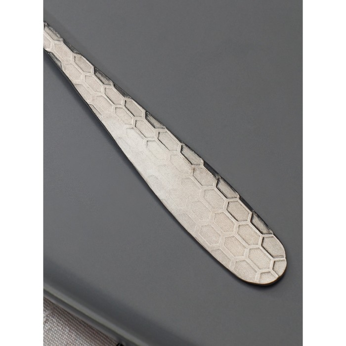 Набор вилок столовых Доляна «Соты», h=20 см, 6 шт, цвет серебряный Набор вилок столовых Доляна «Соты», h=20 см, 6 шт, цвет серебряный