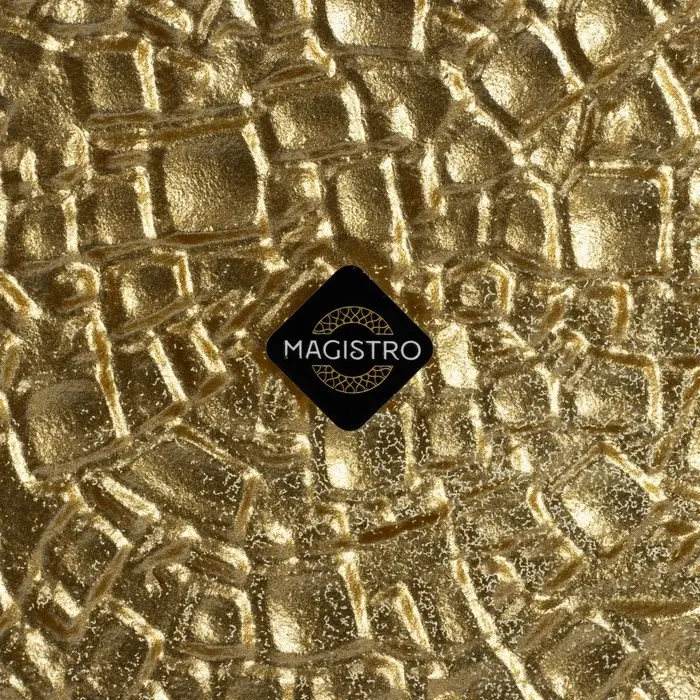 Тарелка подстановочная Magistro &laquo;Кринкл&raquo;, d=33 см, стекло, золотистая