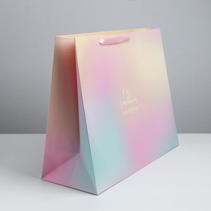 Пакет подарочный ламинированный, упаковка, «Do something amazing», XL 49 х 40 х 19 см