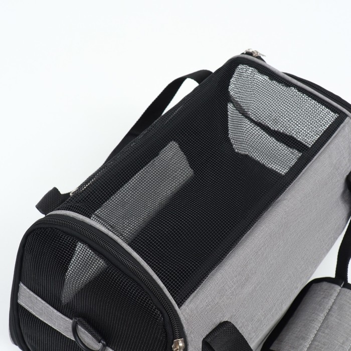 Сумка-переноска сетчатая, 48 х 26 х 28 см, серая Сумка-переноска сетчатая, 48 х 26 х 28 см, серая