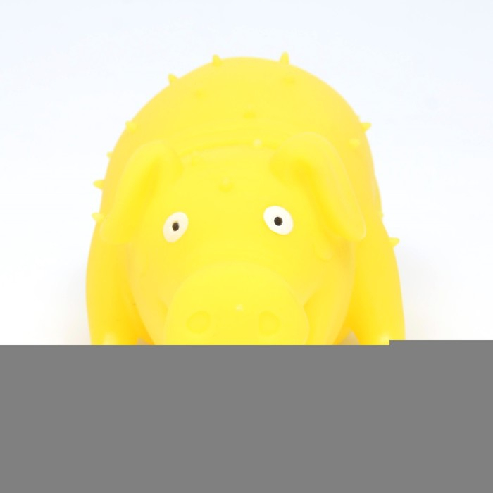 Игрушка пищащая Игрушка пищащая "Весёлая свинья" для собак, хрюкающая, 19 см, жёлтая