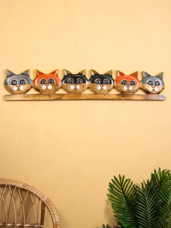 Панно &laquo;Котята&raquo;, 100&times;1.5&times;17 см, дерево