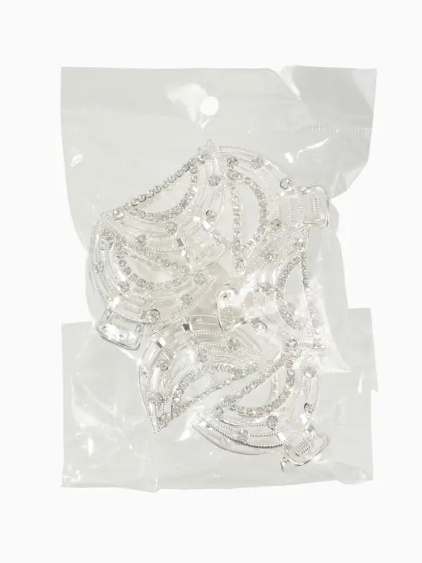 Краб для волос "Джули" дуга, 4 см, серебро