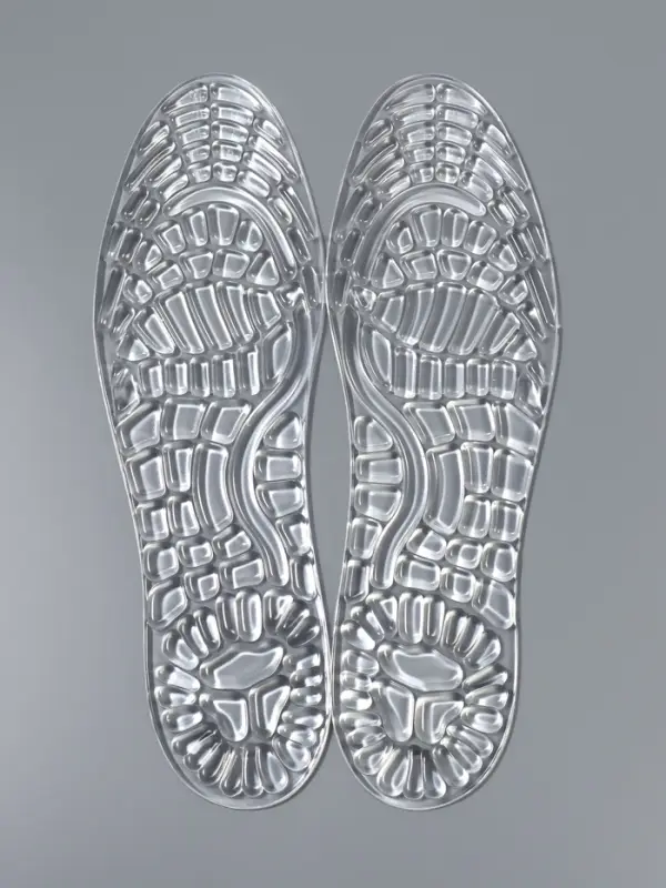 Стельки для обуви, универсальные, силиконовые, на клеевой основе, р-р RU до 41 (р-р Пр-ля до 40), 26.5 см, пара, прозрачные